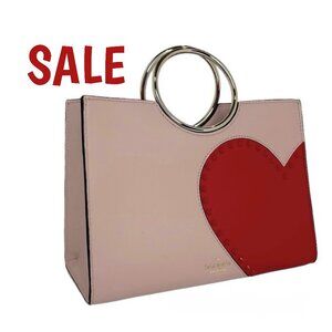 ♥️KATE SPADE♥️ NEW YORK Heart it Sam Purse Handbag Crossbody Pink Red Like new
